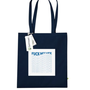 Tote bag. Fuck my life (Blauw)