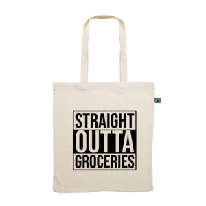 Tote bag. Straight outta groceries